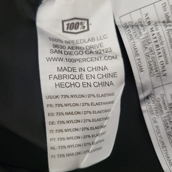 100 Percent Exceeda Bib Shorts Size Large - Picture 4 of 7